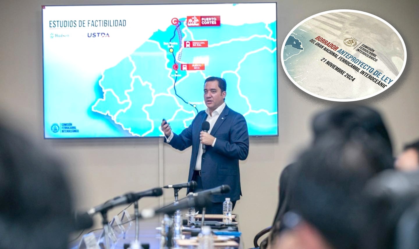 Presidente de la CONFI, Héctor Zelaya informa sobre el avance del proyecto de Ley del Ferrocarril Interoceánico de Hondura